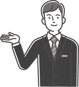 スタッフ男性のイラスト
