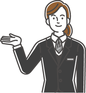スタッフ女性のイラスト